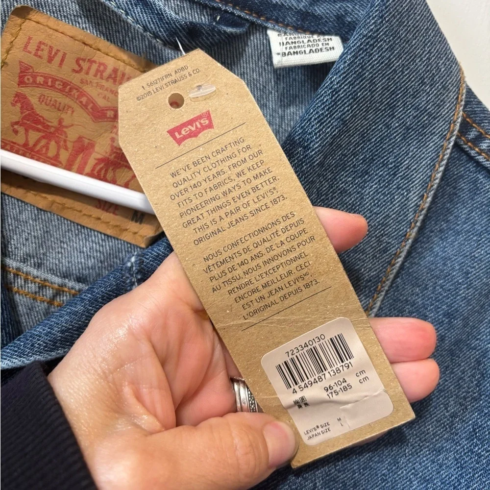 NWT Levi’s Trucker Denim Stonewash Blue Jean Jacket Men’s Size M Medium New